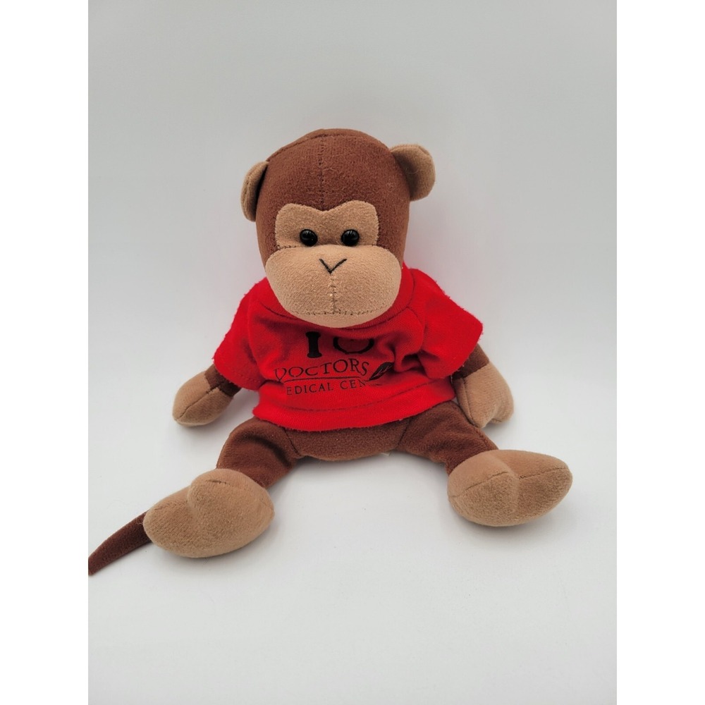 It's All Greek To Me Medical Advertising Beanie Plush Monkey Doctors Red Tshirt